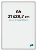 New York Aluminium Photo Frame 21x29 7cm A4 Walnut Structure Front Size | Yourdecoration.com