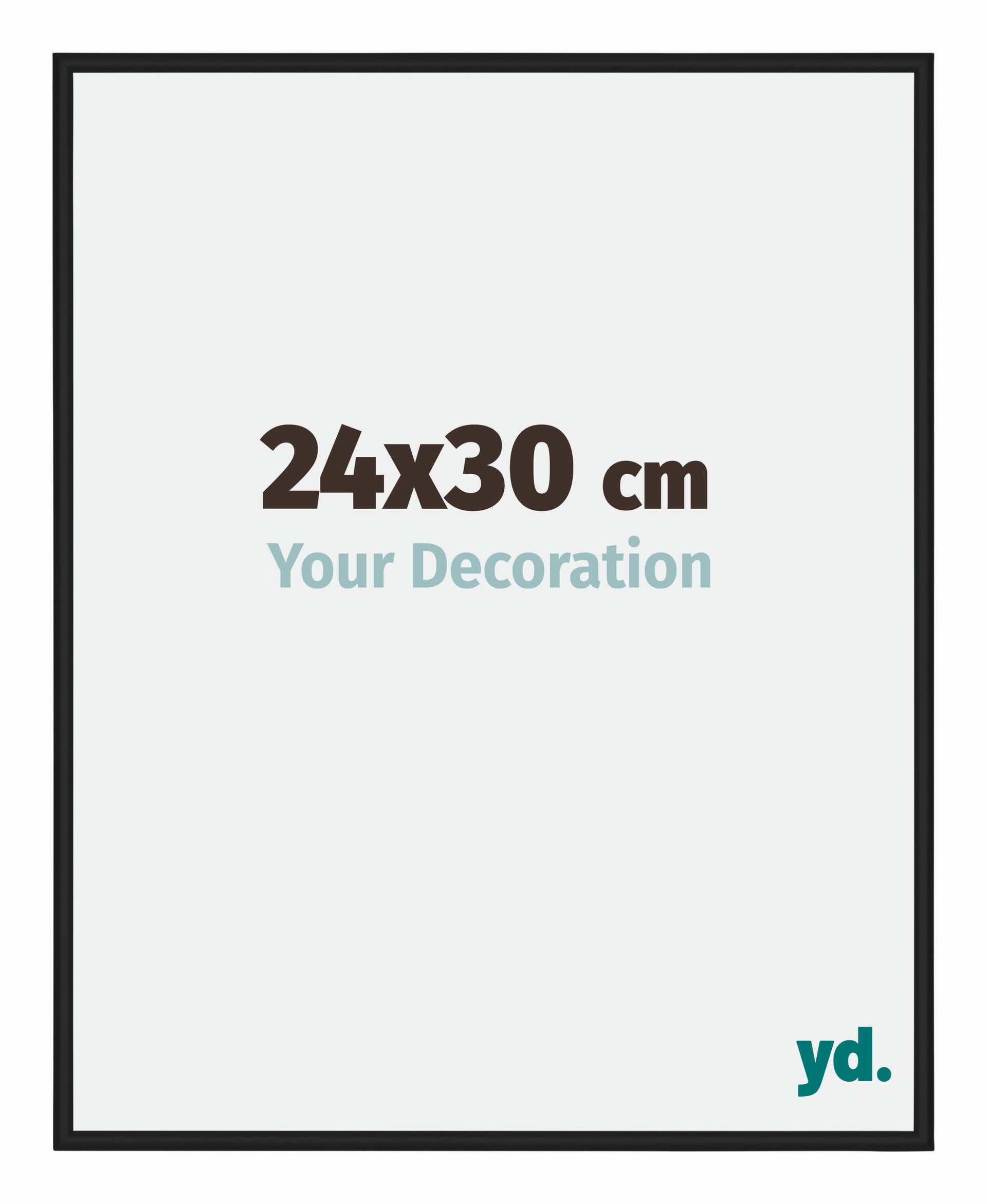 New York Aluminium Photo Frame 24x30cm Black Matt Front Size | Yourdecoration.com