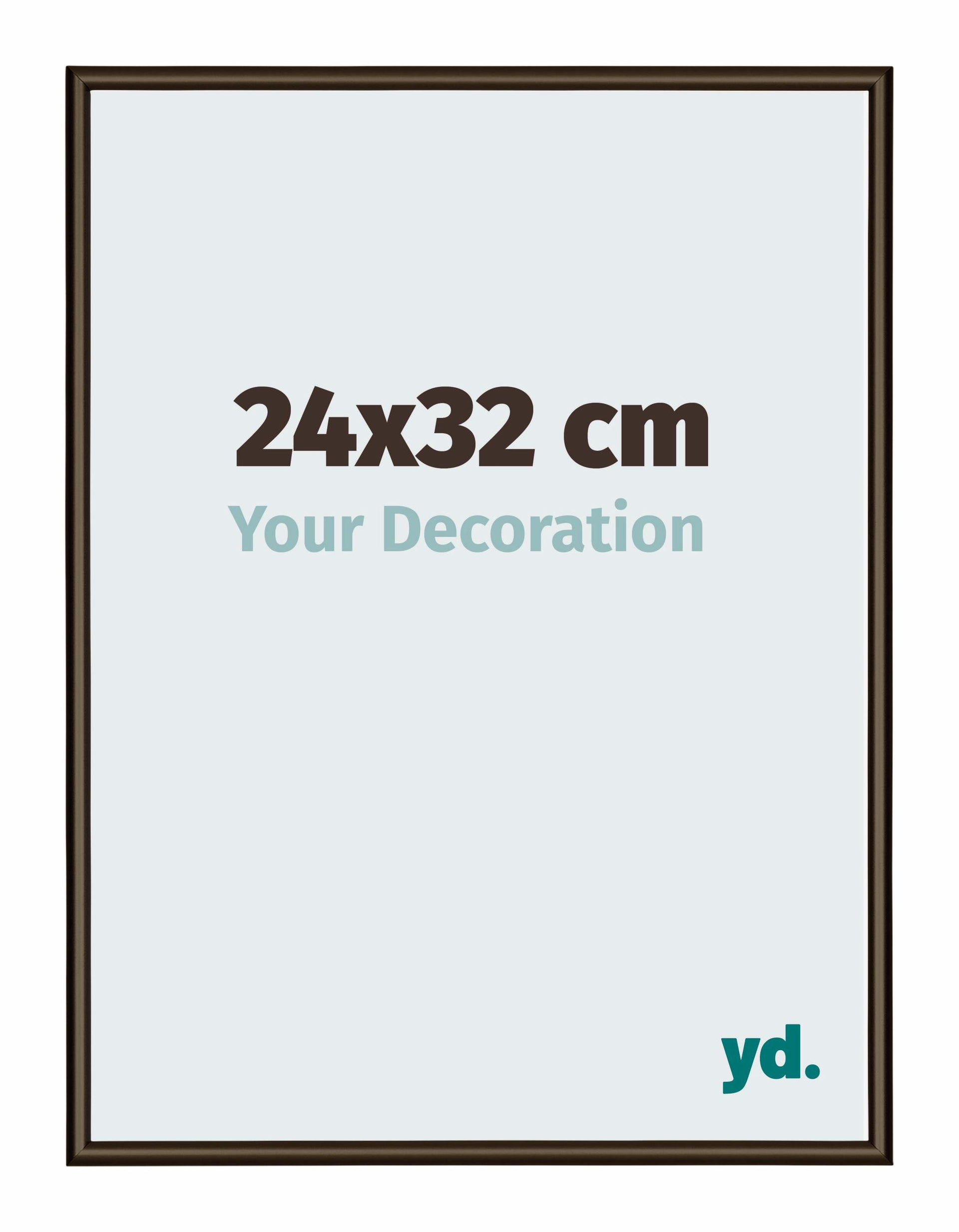 New York Aluminium Photo Frame 24x32cm Walnut Structure Front Size | Yourdecoration.com