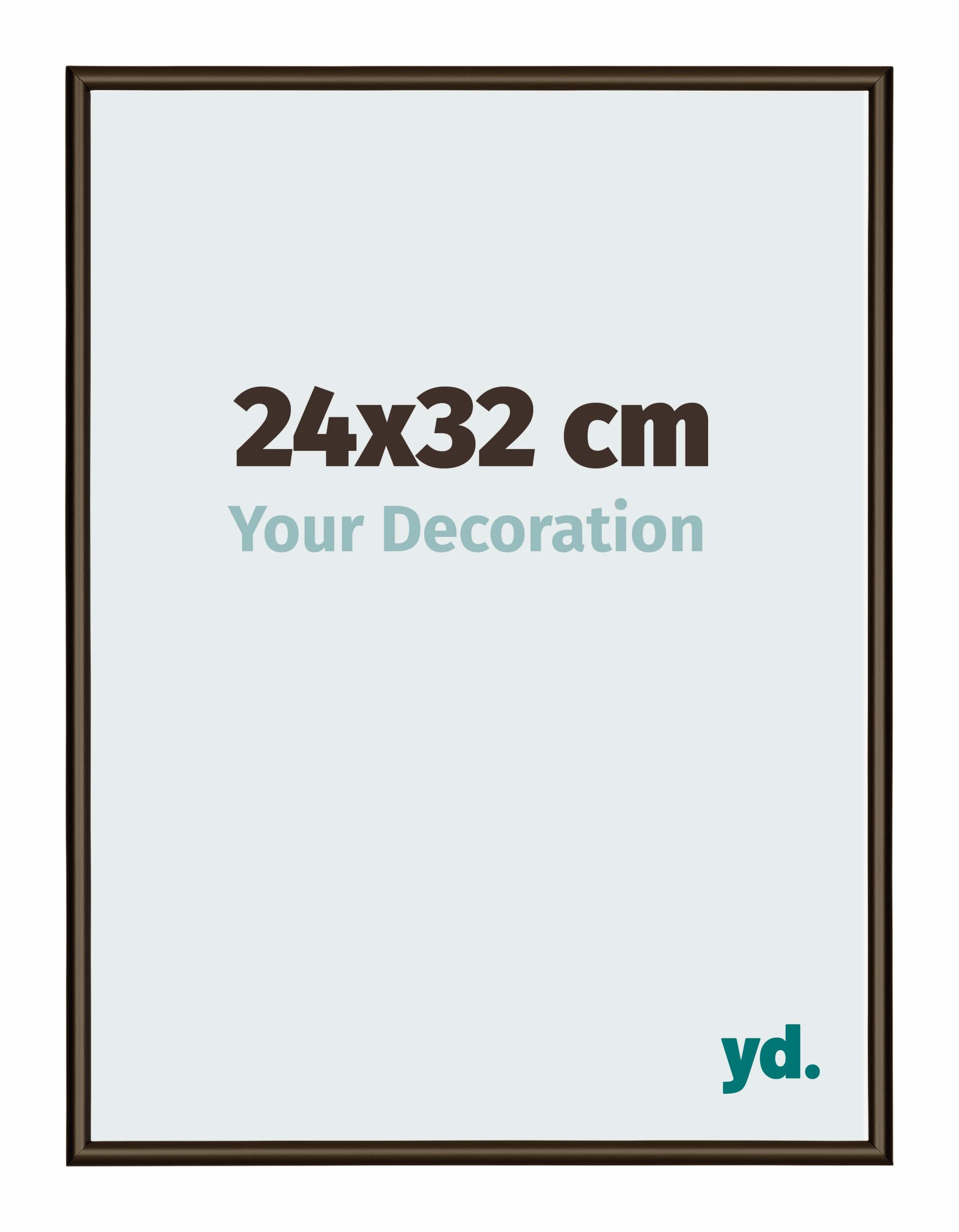 New York Aluminium Photo Frame 24x32cm Walnut Structure Front Size | Yourdecoration.com