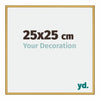New York Aluminium Photo Frame 25x25cm Gold Shiny Front Size | Yourdecoration.com