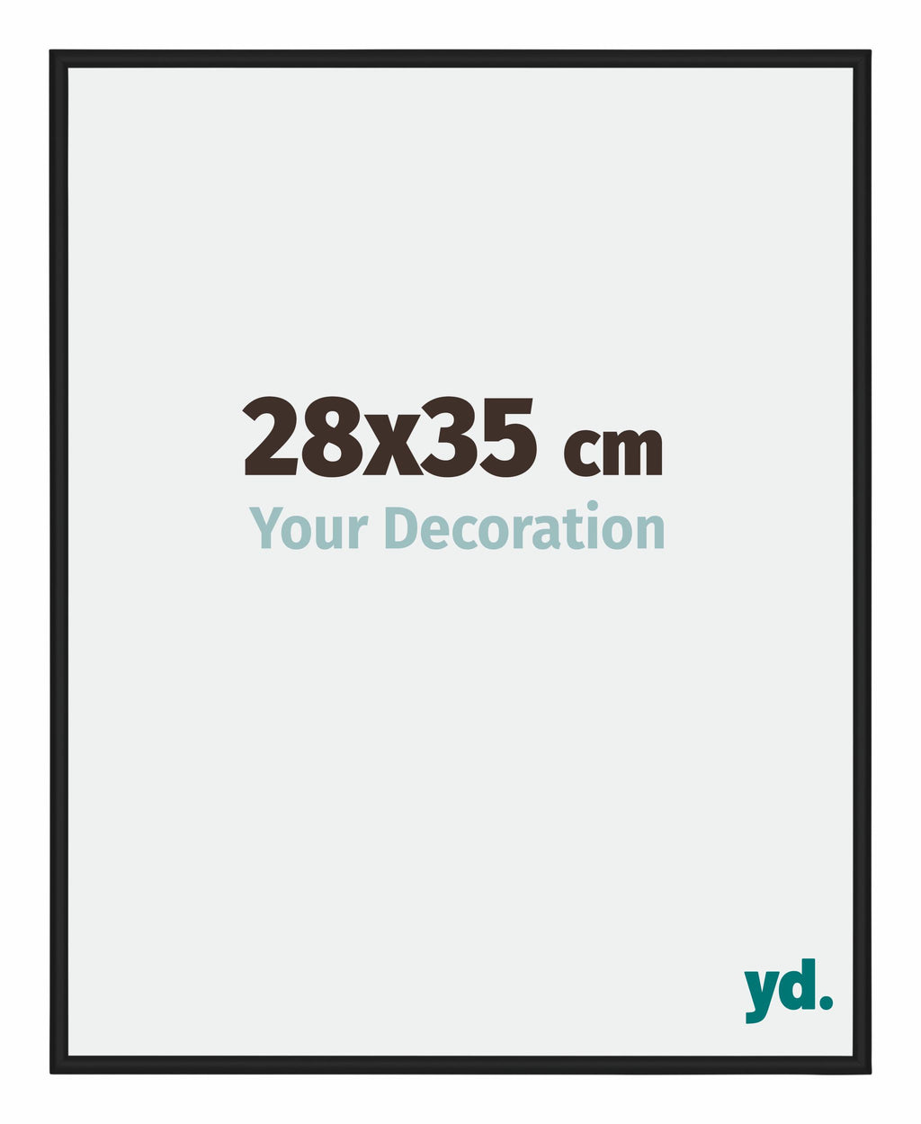 New York Aluminium Photo Frame 28x35cm Black Matt Front Size | Yourdecoration.com