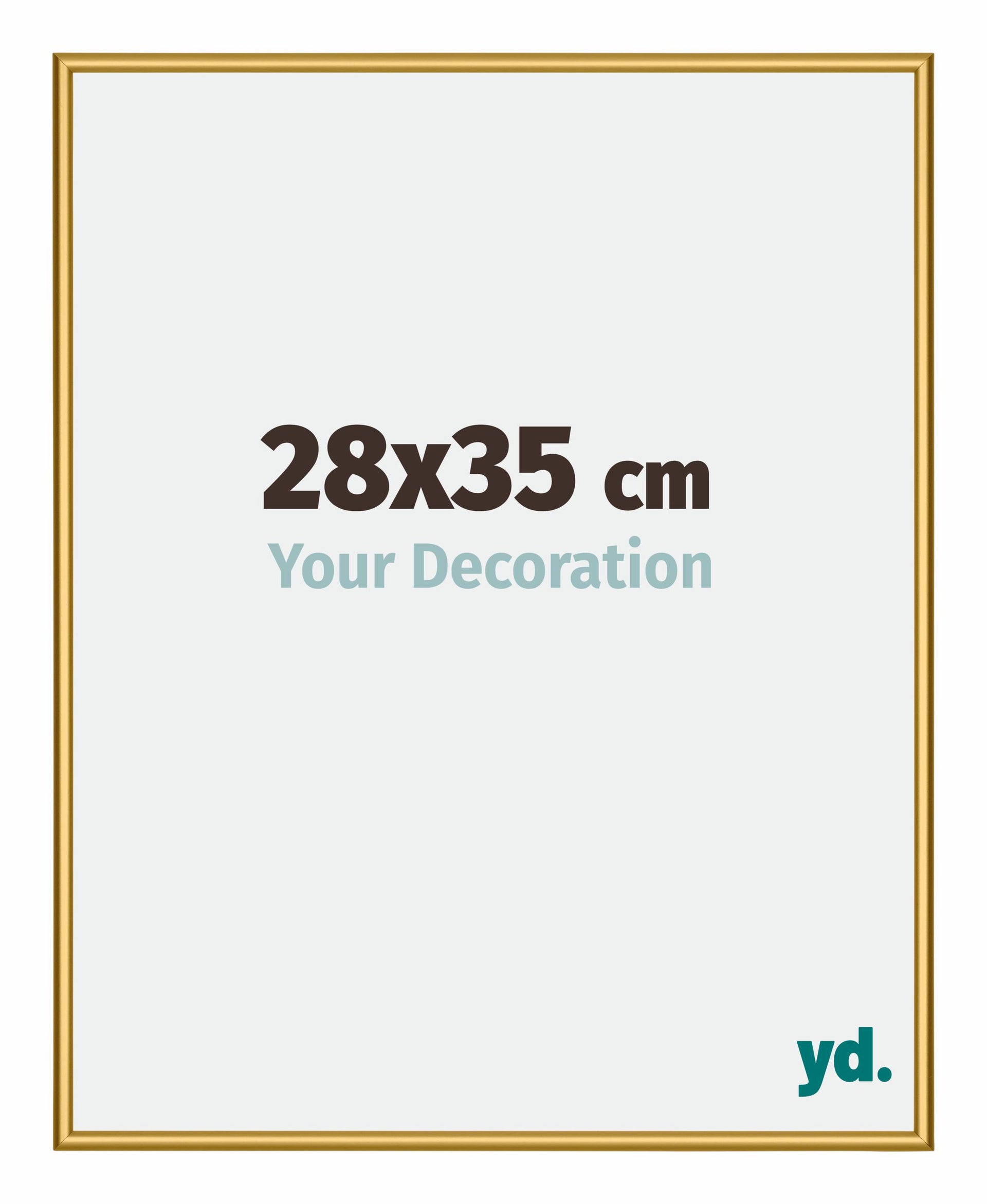 New York Aluminium Photo Frame 28x35cm Gold Shiny Front Size | Yourdecoration.com