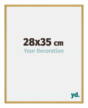 New York Aluminium Photo Frame 28x35cm Gold Shiny Front Size | Yourdecoration.com