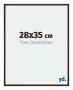 New York Aluminium Photo Frame 28x35cm Walnut Structure Front Size | Yourdecoration.com