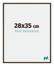 New York Aluminium Photo Frame 28x35cm Walnut Structure Front Size | Yourdecoration.com