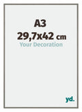 New York Aluminium Photo Frame 29 7x42cm A3 Mercury Structure Front Size | Yourdecoration.com