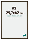 New York Aluminium Photo Frame 29 7x42cm A3 Walnut Structure Front Size | Yourdecoration.com