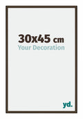 New York Aluminium Photo Frame 30x45cm Walnut Structure Front Size | Yourdecoration.com