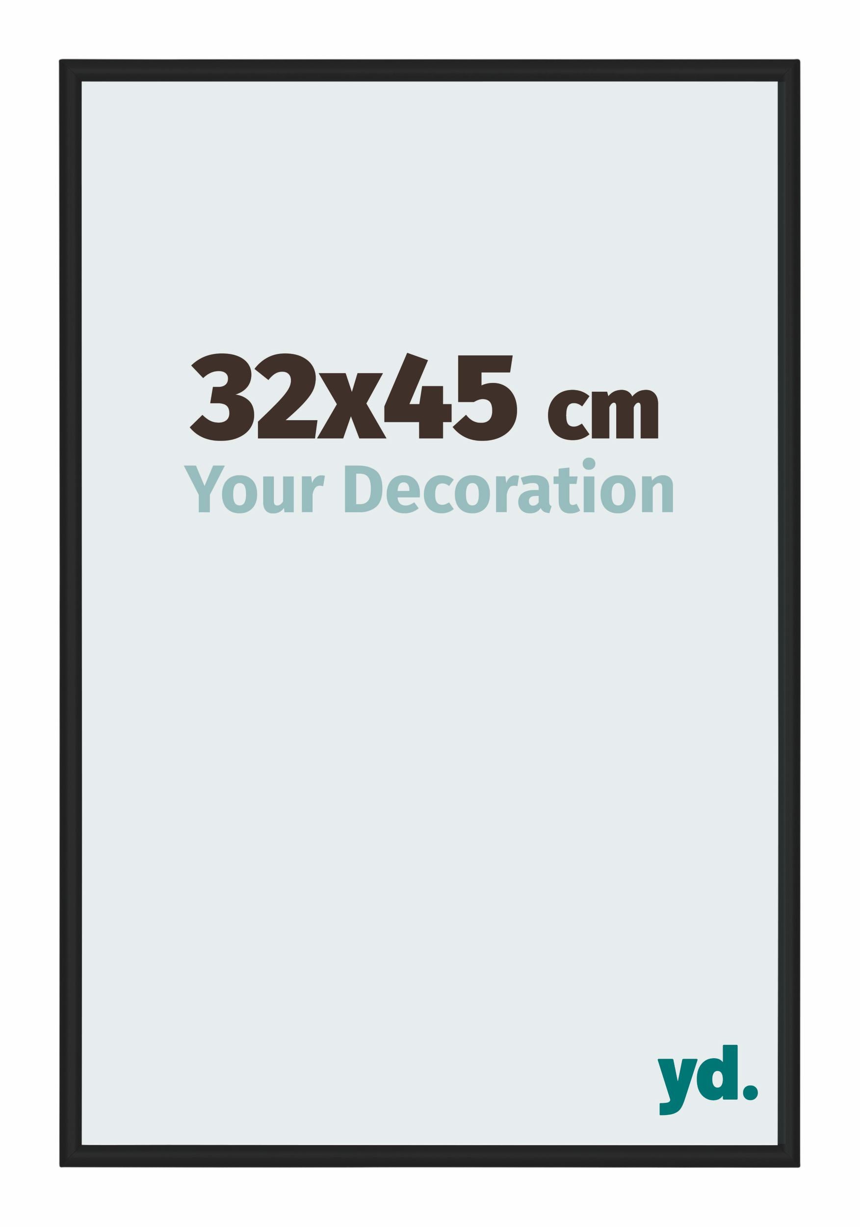 New York Aluminium Photo Frame 32x45cm Black Matte Front Size | Yourdecoration.com