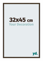 New York Aluminium Photo Frame 32x45cm Walnut Structure Front Size | Yourdecoration.com