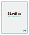 New York Aluminium Photo Frame 35x45cm Gold Shiny Front Size | Yourdecoration.com