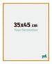 New York Aluminium Photo Frame 35x45cm Gold Shiny Front Size | Yourdecoration.com
