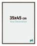 New York Aluminium Photo Frame 35x45cm Walnut Structure Front Size | Yourdecoration.com