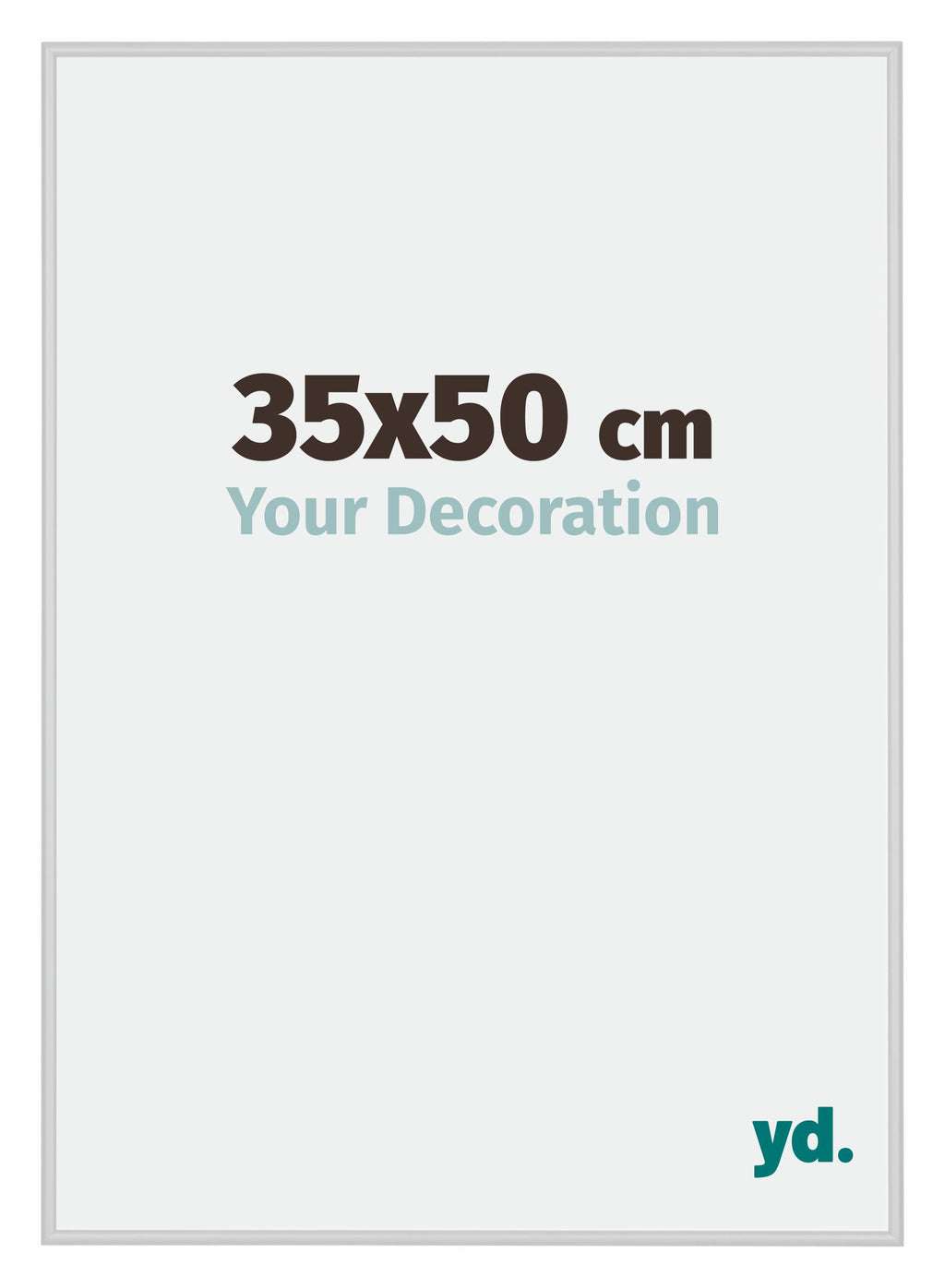 New York Aluminium Photo Frame 35x50cm Silver Matt Front Size | Yourdecoration.com