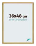 New York Aluminium Photo Frame 36x48cm Gold Shiny Front Size | Yourdecoration.com