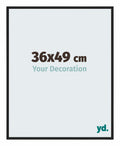 New York Aluminium Photo Frame 36x49cm Black Matte Front Size | Yourdecoration.com