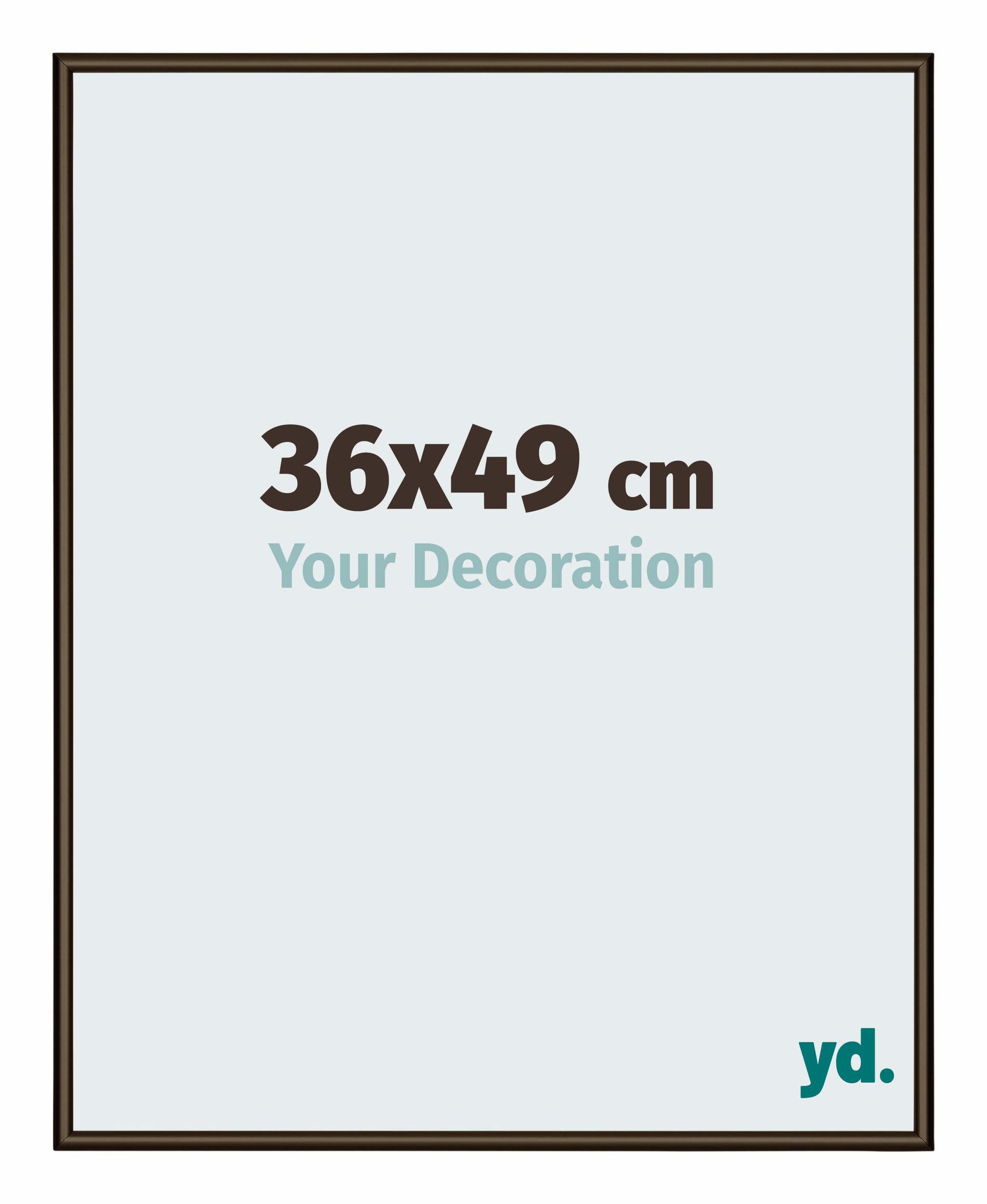 New York Aluminium Photo Frame 36x49cm Walnut Structure Front Size | Yourdecoration.com