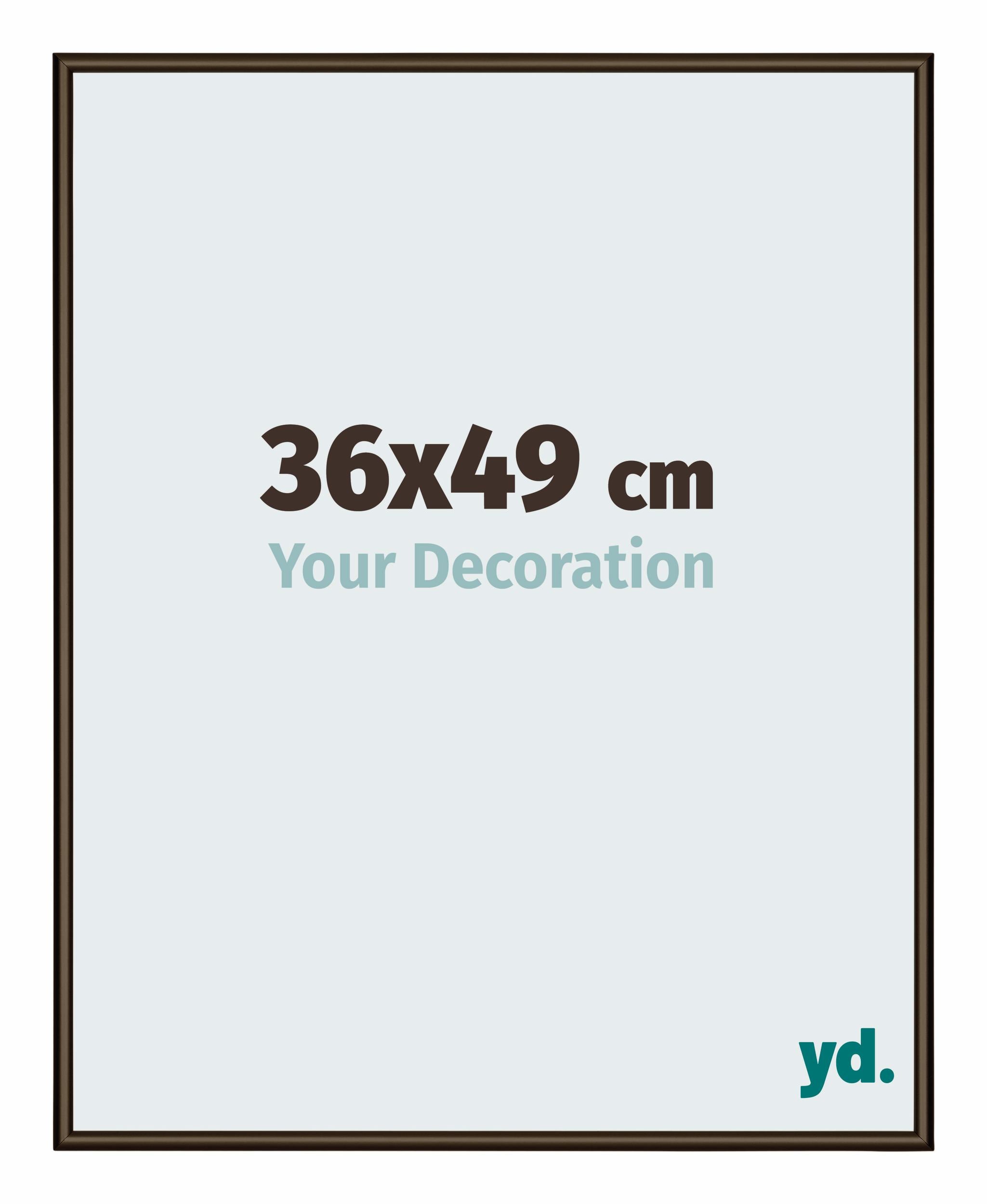 New York Aluminium Photo Frame 36x49cm Walnut Structure Front Size | Yourdecoration.com