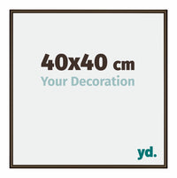 New York Aluminium Photo Frame 40x40cm Walnut Structure Front Size | Yourdecoration.com