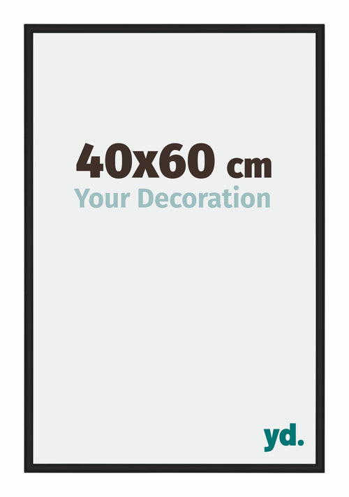 New York Aluminium Photo Frame 40x60cm Black Matt Front Size | Yourdecoration.com