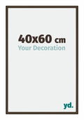 New York Aluminium Photo Frame 40x60cm Walnut Structure Front Size | Yourdecoration.com