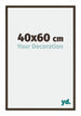New York Aluminium Photo Frame 40x60cm Walnut Structure Front Size | Yourdecoration.com