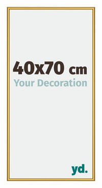 New York Aluminium Photo Frame 40x70cm Gold Shiny Front Size | Yourdecoration.com
