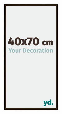 New York Aluminium Photo Frame 40x70cm Walnut Structure Front Size | Yourdecoration.com