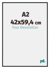 New York Aluminium Photo Frame 42x59 4cm A2 Black Matt Front Size | Yourdecoration.com