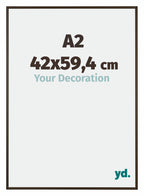 New York Aluminium Photo Frame 42x59 4cm A2 Walnut Structure Front Size | Yourdecoration.com