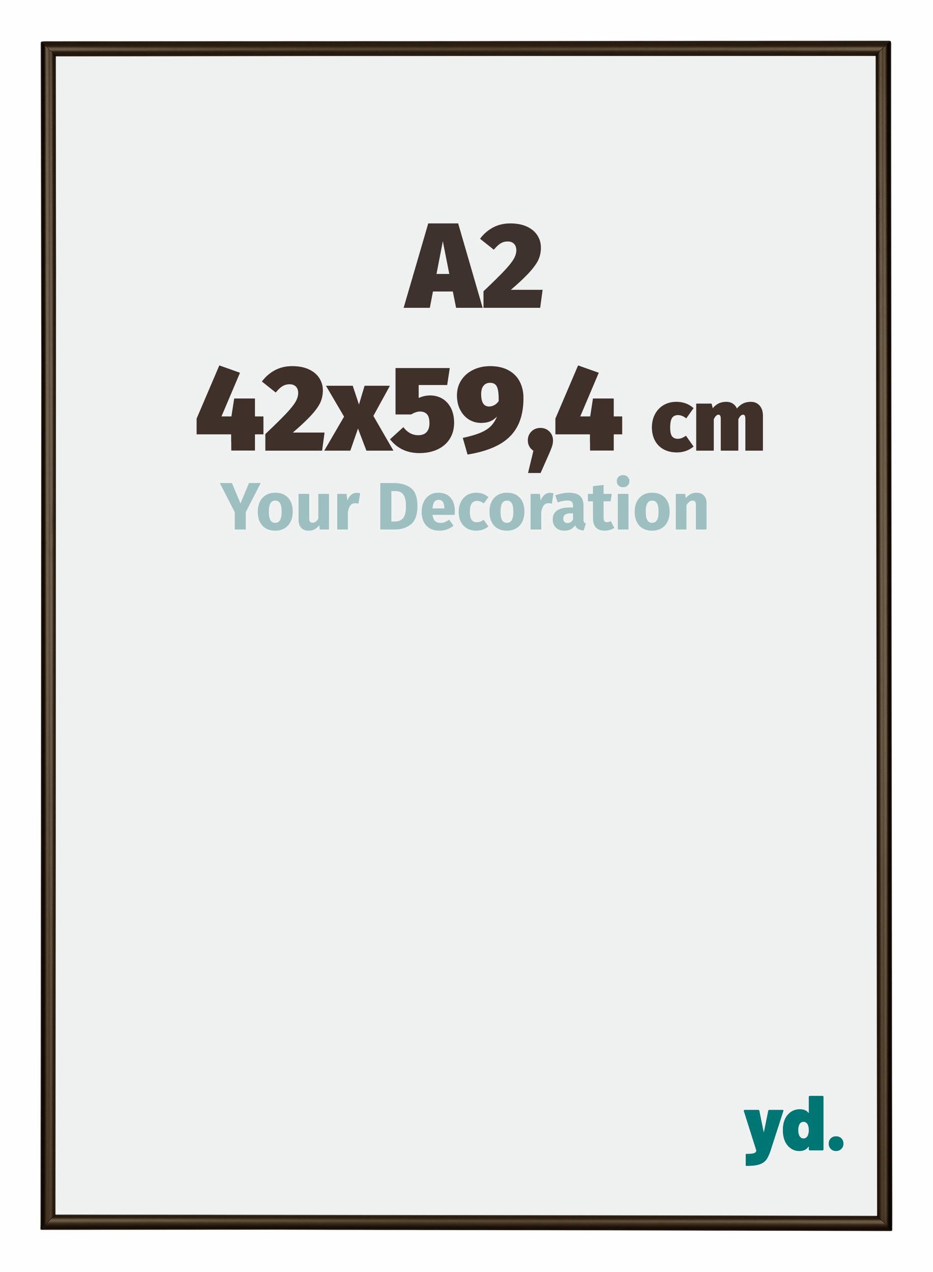 New York Aluminium Photo Frame 42x59 4cm A2 Walnut Structure Front Size | Yourdecoration.com