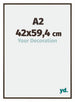 New York Aluminium Photo Frame 42x59 4cm A2 Walnut Structure Front Size | Yourdecoration.com