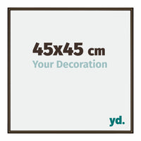 New York Aluminium Photo Frame 45x45cm Walnut Structure Front Size | Yourdecoration.com