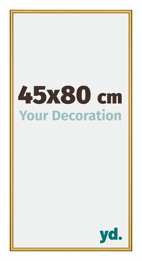 New York Aluminium Photo Frame 45x80cm Gold Shiny Front Size | Yourdecoration.com