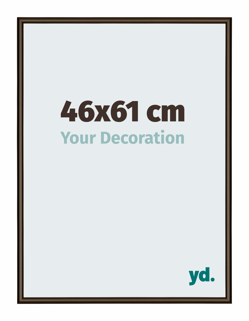 New York Aluminium Photo Frame 46x61cm Walnut Structure Front Size | Yourdecoration.com