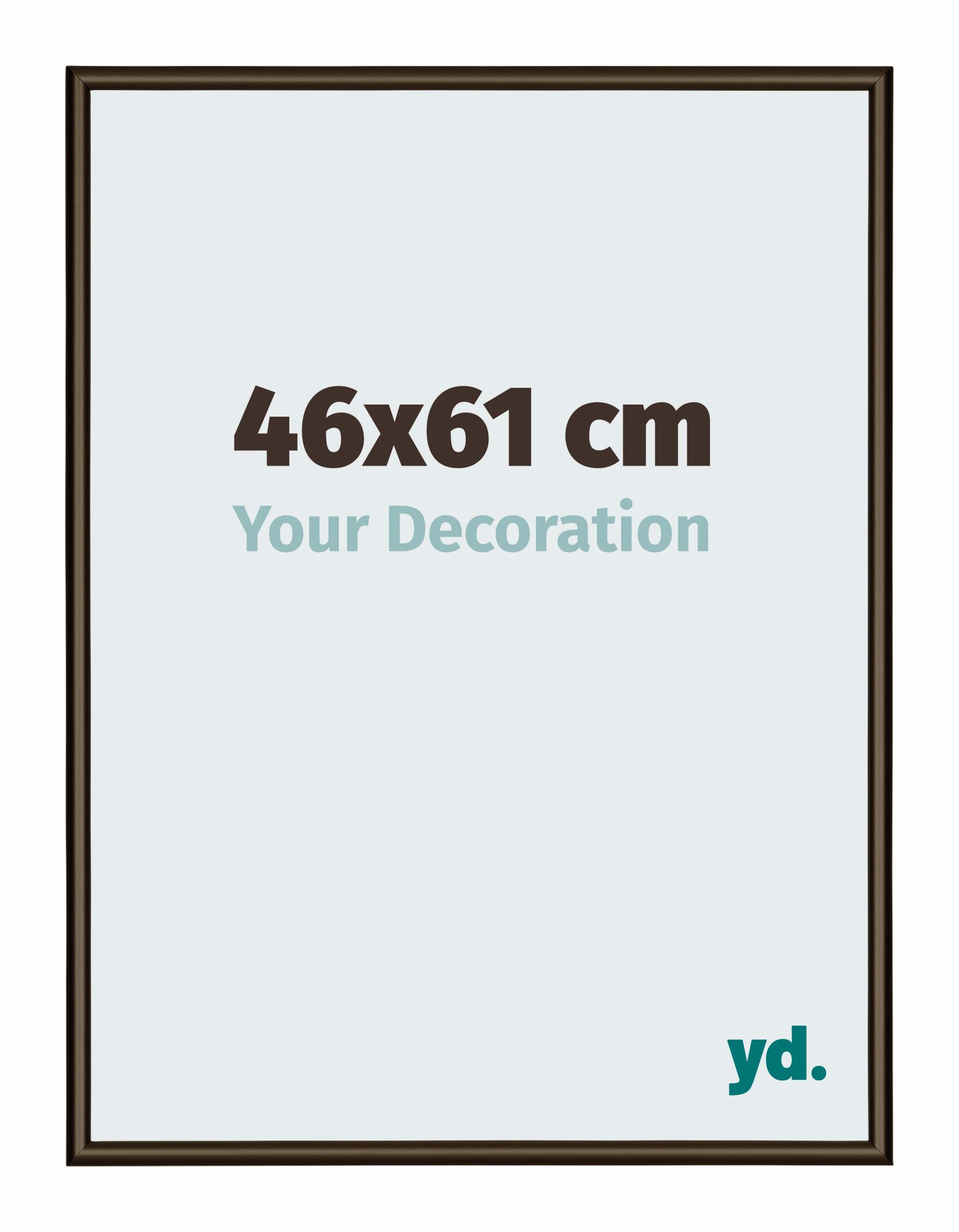 New York Aluminium Photo Frame 46x61cm Walnut Structure Front Size | Yourdecoration.com