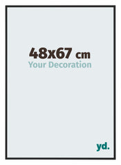 New York Aluminium Photo Frame 48x67cm Black Matte Front Size | Yourdecoration.com