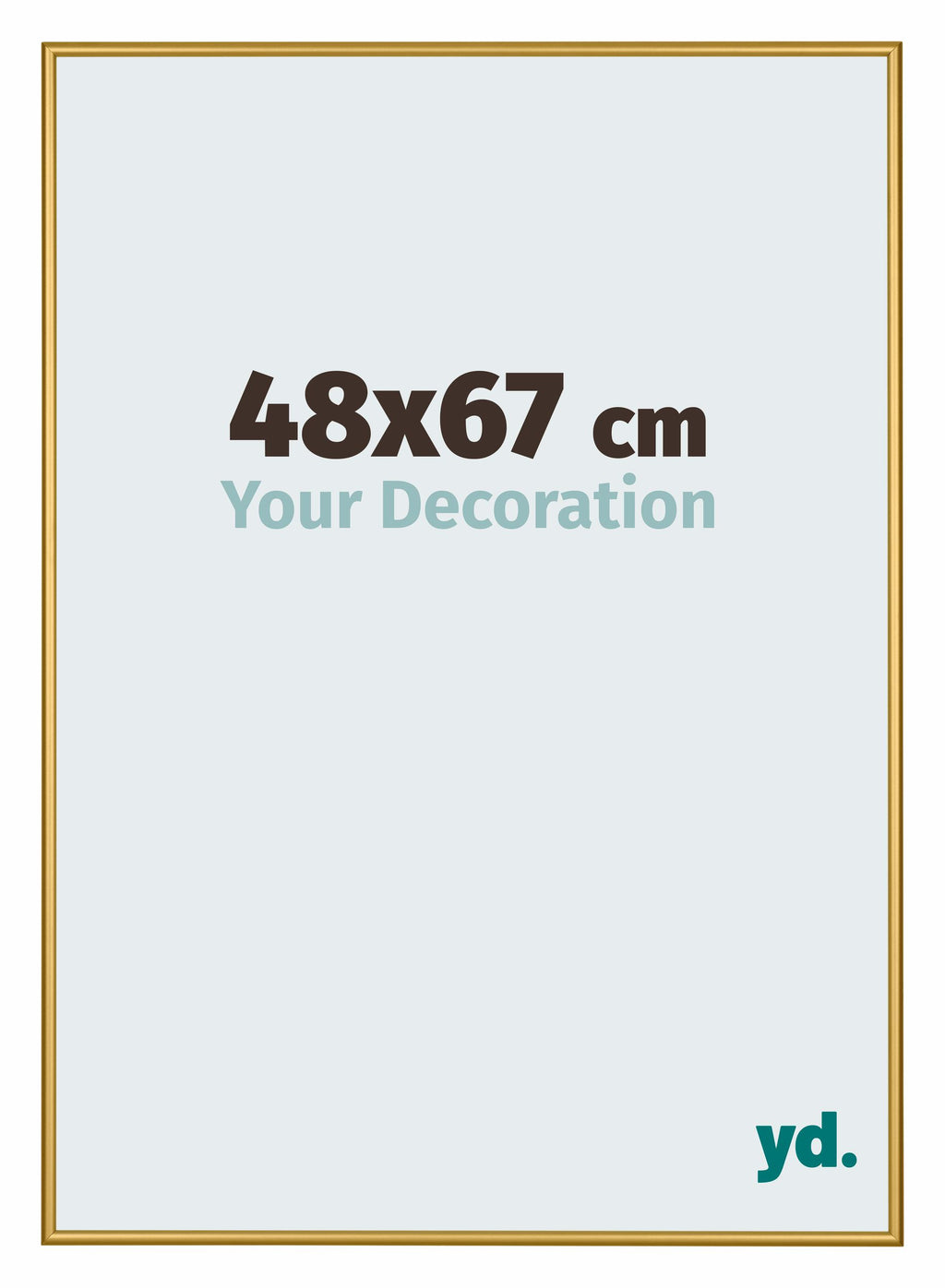 New York Aluminium Photo Frame 48x67cm Gold Shiny Front Size | Yourdecoration.com