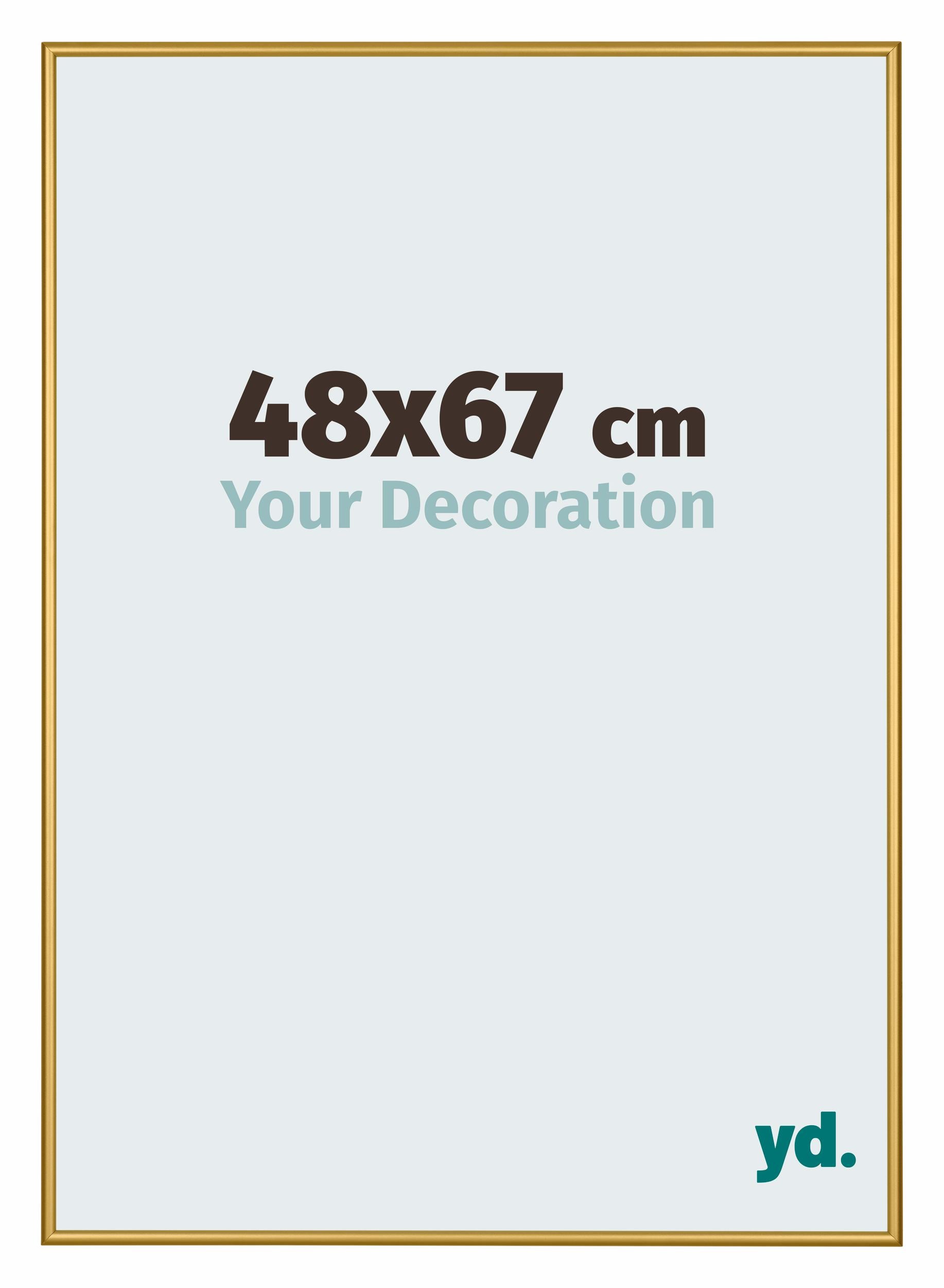 New York Aluminium Photo Frame 48x67cm Gold Shiny Front Size | Yourdecoration.com