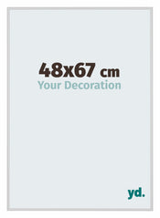 New York Aluminium Photo Frame 48x67cm Silver Matte Front Size | Yourdecoration.com