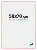 New York Aluminium Photo Frame 50x70cm Ferrari Red Front Size | Yourdecoration.com
