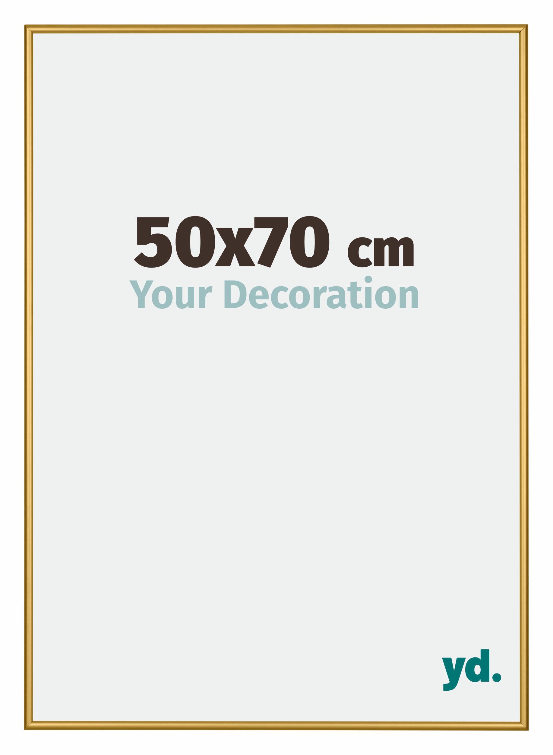 New York Aluminium Photo Frame 50x70cm Gold Shiny Front Size | Yourdecoration.com