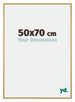 New York Aluminium Photo Frame 50x70cm Gold Shiny Front Size | Yourdecoration.com