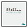 New York Aluminium Photo Frame 55x55cm Black Matt Front Size | Yourdecoration.com
