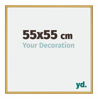 New York Aluminium Photo Frame 55x55cm Gold Shiny Front Size | Yourdecoration.com
