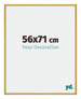 New York Aluminium Photo Frame 56x71cm Gold Shiny Front Size | Yourdecoration.com