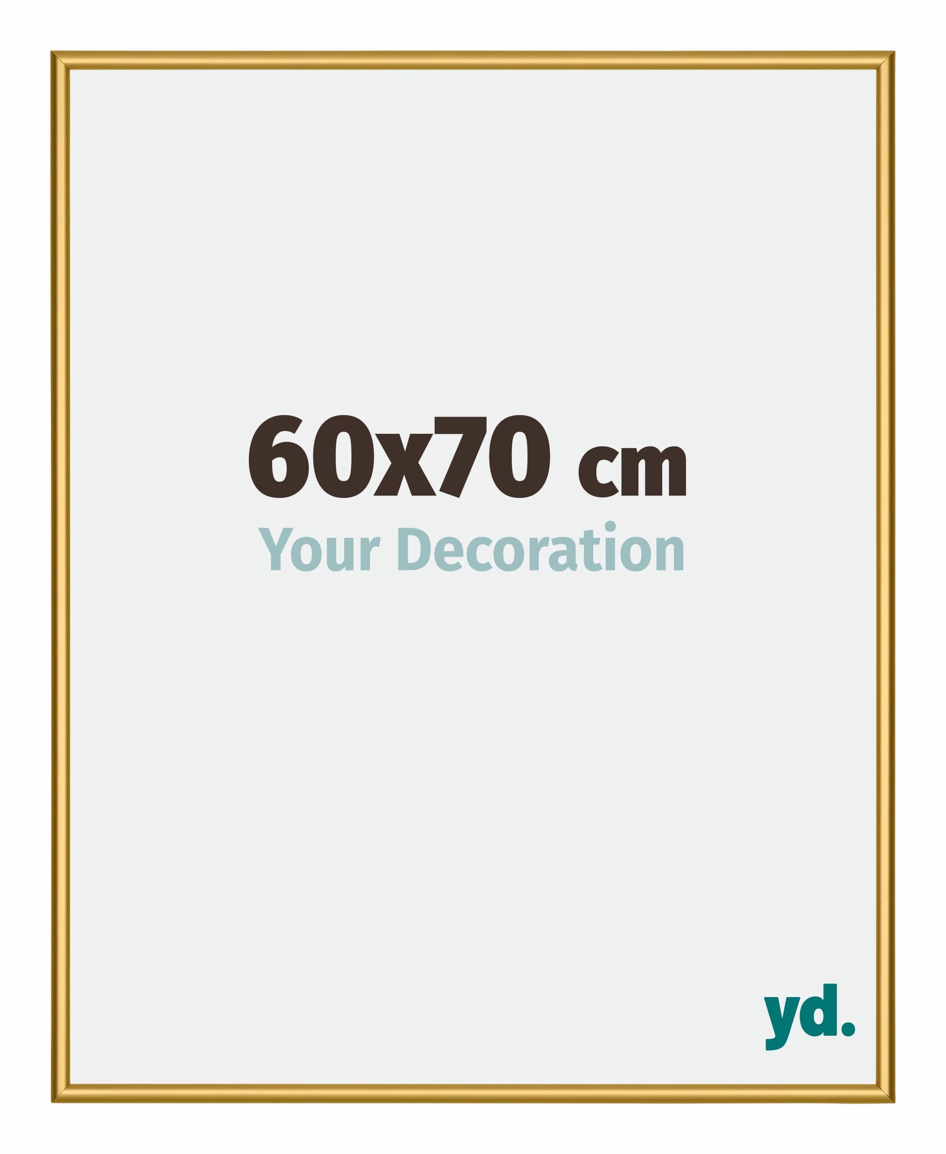 New York Aluminium Photo Frame 60x70cm Gold Shiny Front Size | Yourdecoration.com