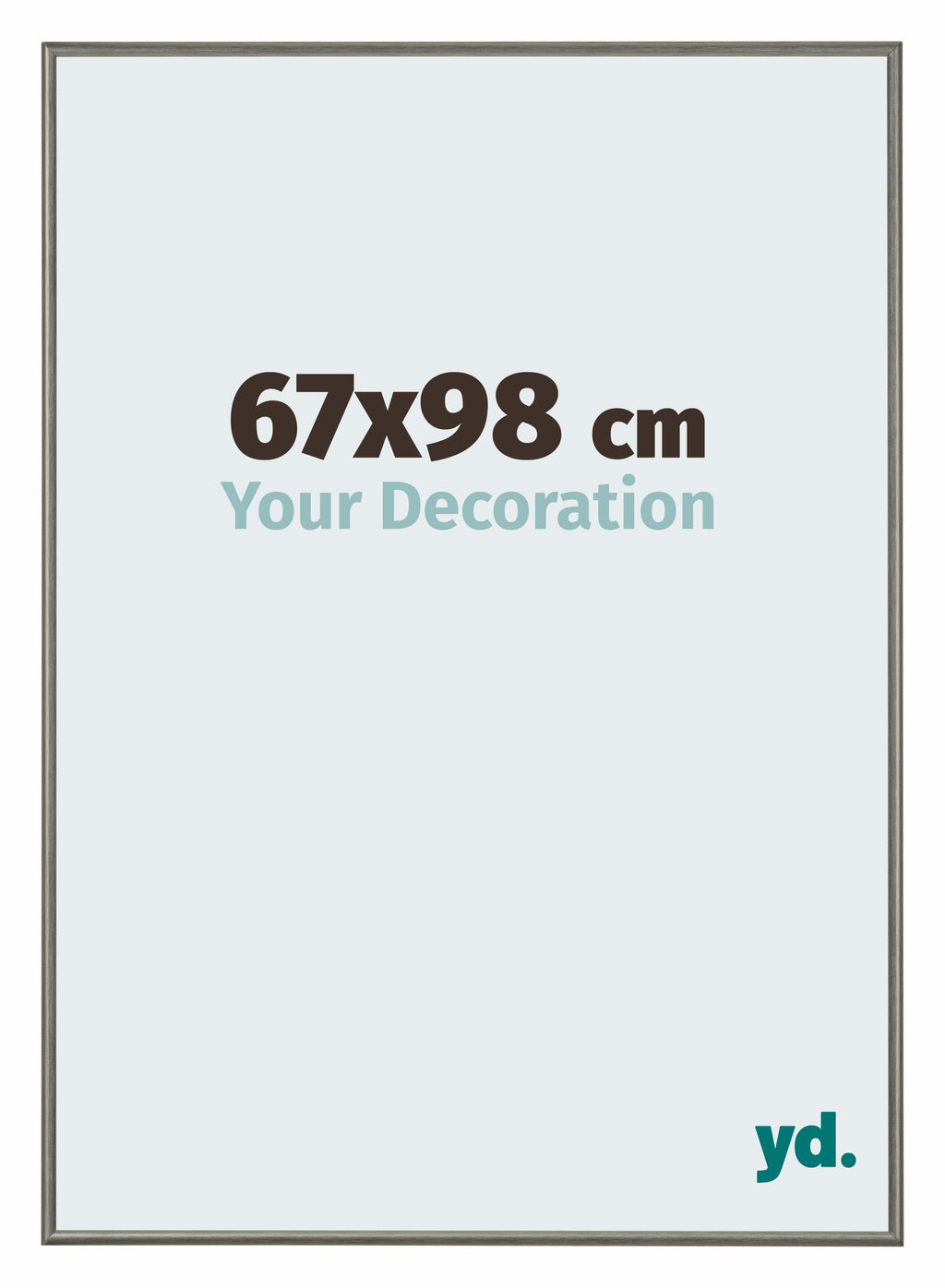 New York Aluminium Photo Frame 67x98cm Mercury Structure Front Size | Yourdecoration.com