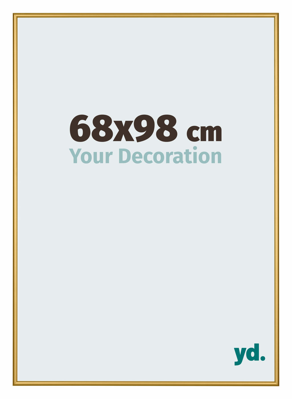 New York Aluminium Photo Frame 68x98cm Gold Shiny Front Size | Yourdecoration.com